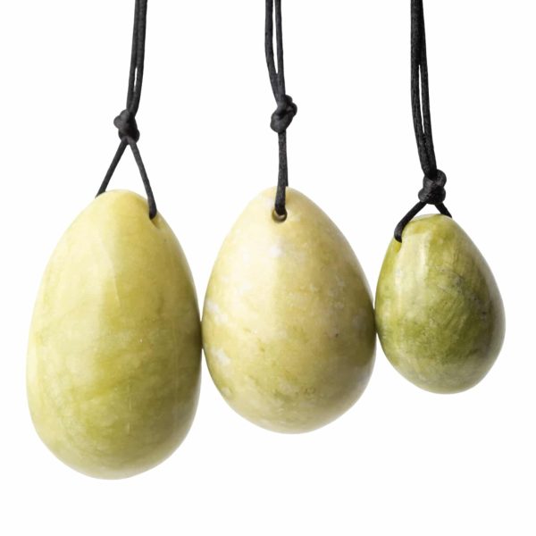 Lot de 3 Œufs Yoni Jade Vert