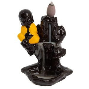 Brûleur d'Encens à Refoulement Bouddha (120 mm), Cônes Inclus
