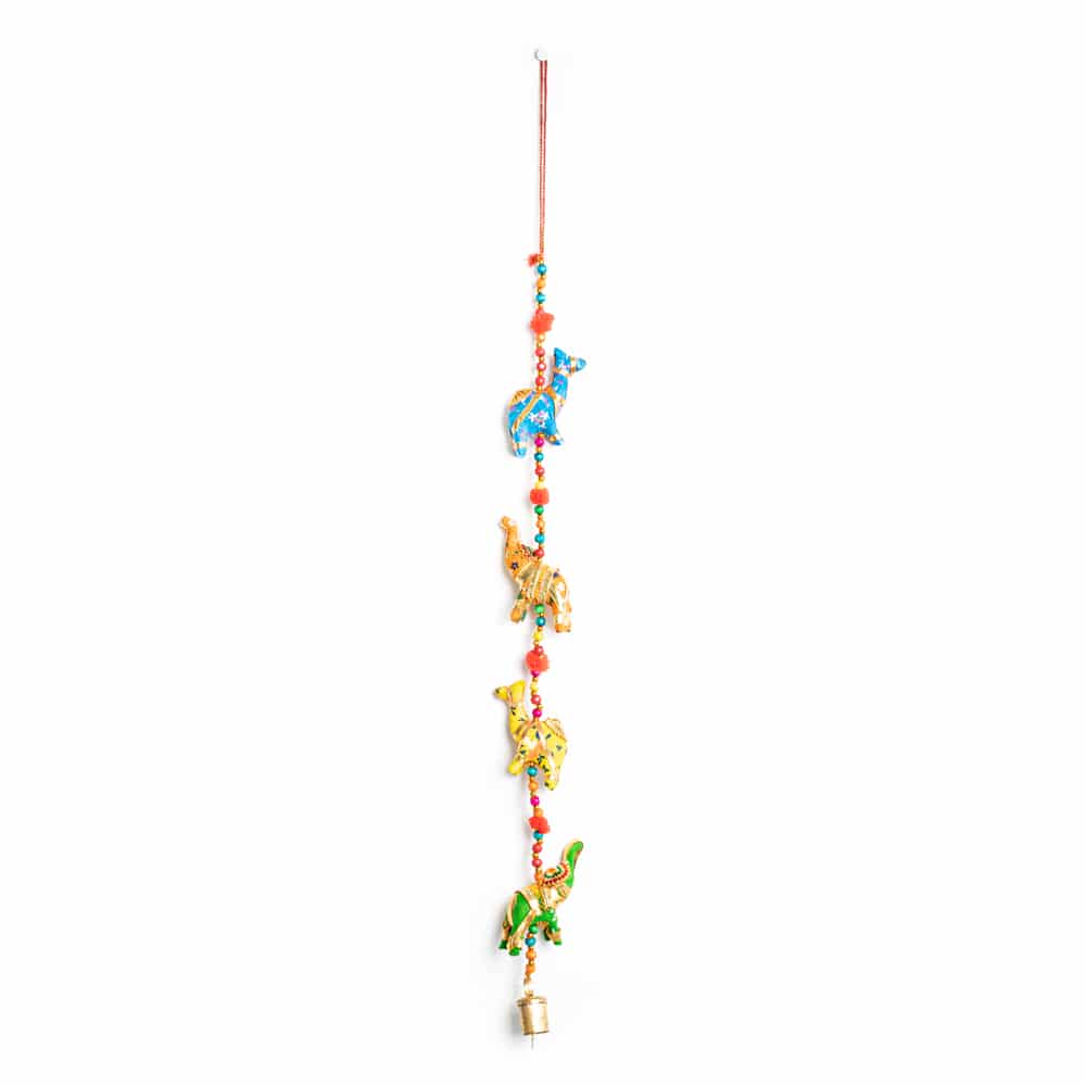 Guirlande Décorative Animaux en Tissu et Clochettes (80 cm)