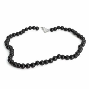 Collier Perles de la Pierre Précieuse Shungite (8 mm)