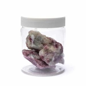 Ruwe roze toermalijn met kwarts -- ±250g; ±4-6cm