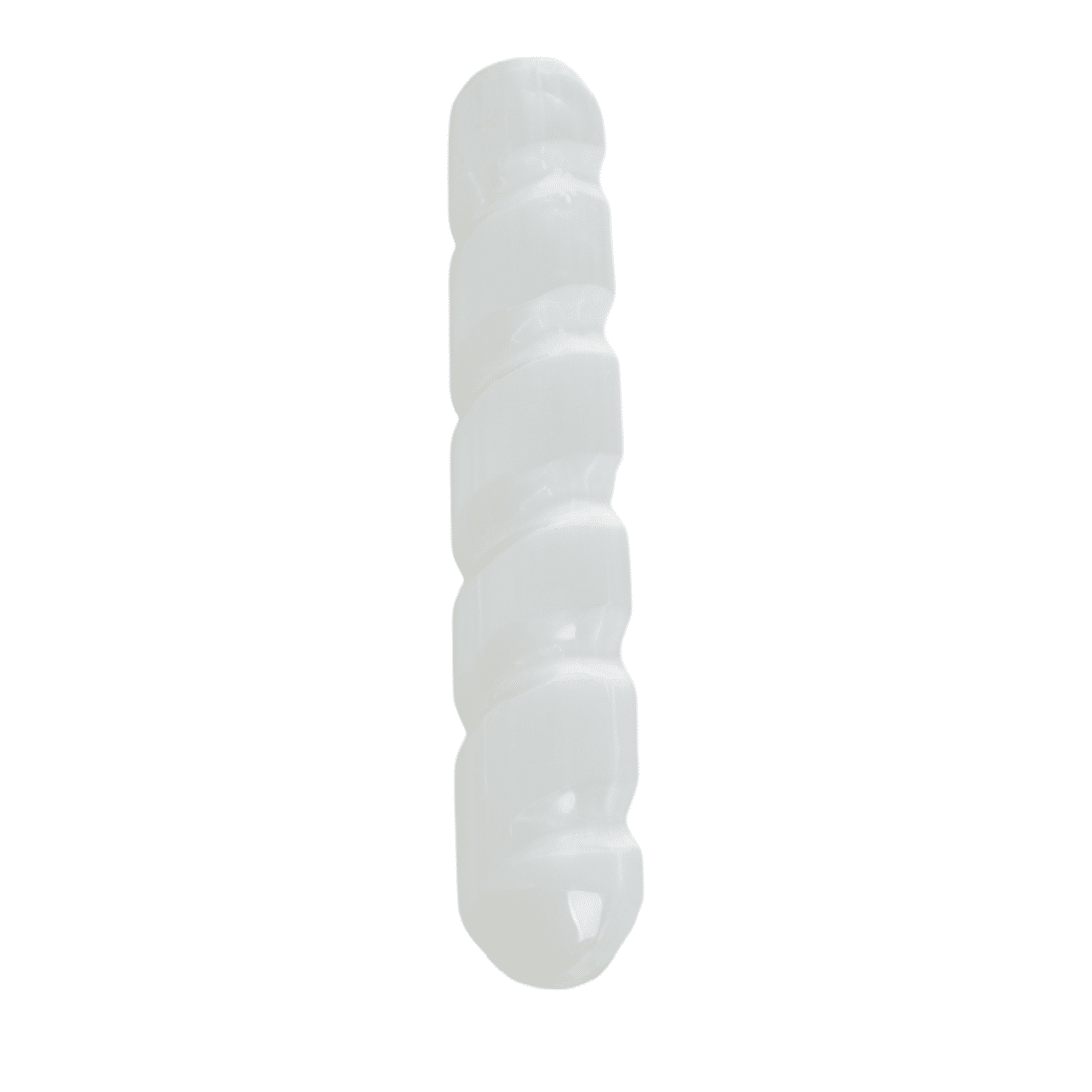 Bâton de Massage Sélénite Torsadée - 14 cm