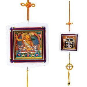 Pendentif de protection Manjushri pour voiture ou fenêtre du Népal