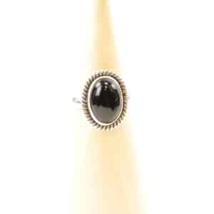 Bague Dakini en argent taille 7/55 avec onyx noir