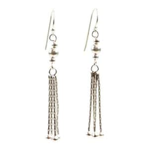 Boucle d'oreille Dakini en argent avec 4 chaînes SP32700