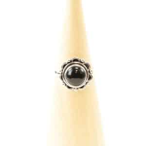 Bague en argent taille 7/55 avec onyx noir du Népal