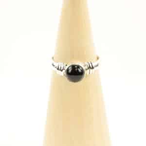 Bague Dakini en argent taille 7/55 avec onyx noir