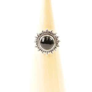 Bague Dakini en argent taille 7/55 avec onyx noir