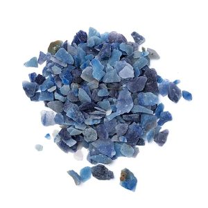 Éclats de Quartz Bleu du Brésil dans un Pot en Plastique Recyclé