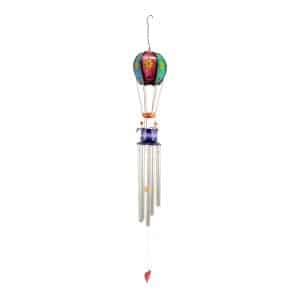 Carillon éolien en métal multicolore Montgolfière avec soleil, 320 grammes