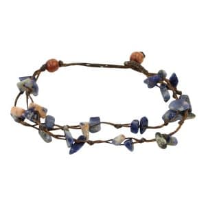 Bracelet en pierre précieuse Lapis Lazuli bleu de Sawahasa