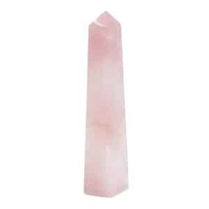 Obélisque en pierre précieuse Quartz Rose - 4 côtés (100 - 130 mm)