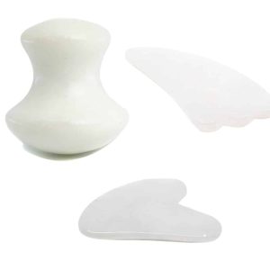 Ensemble de Massage Jade Blanc Complet - Pack