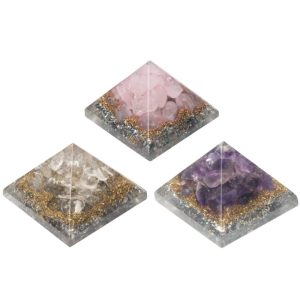 Mini Pyramides Orgonite du Triangle d'Or - Ensemble