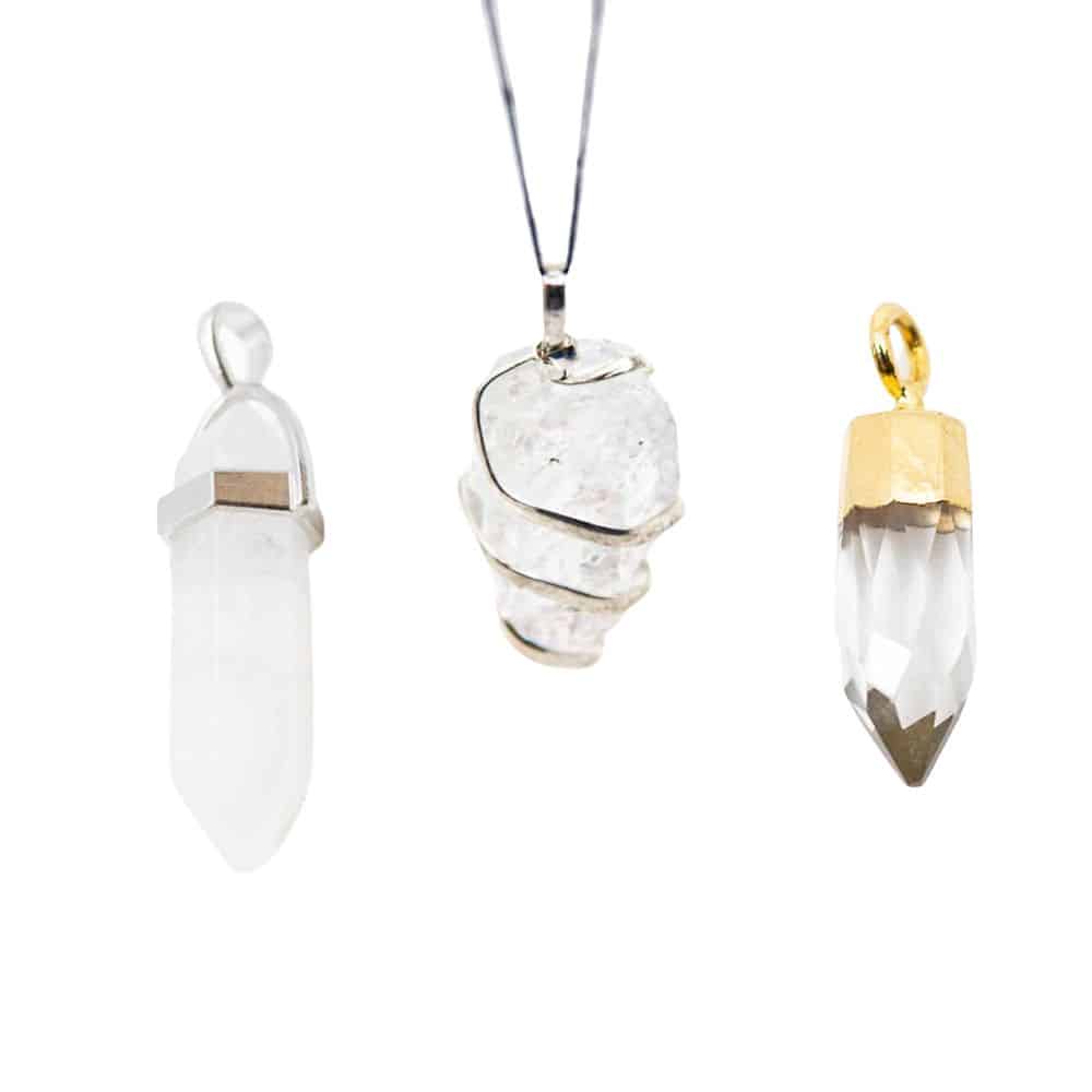 Ensemble de Pendentifs en Cristal de Roche Populaire - Lot