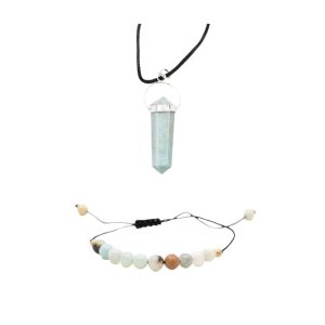 Ensemble Bracelet et Pendentif Amazonite - Lot