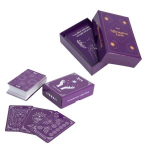 Ensemble de Cartes de Tarot et d'Affirmation Spiru Violet - Pack