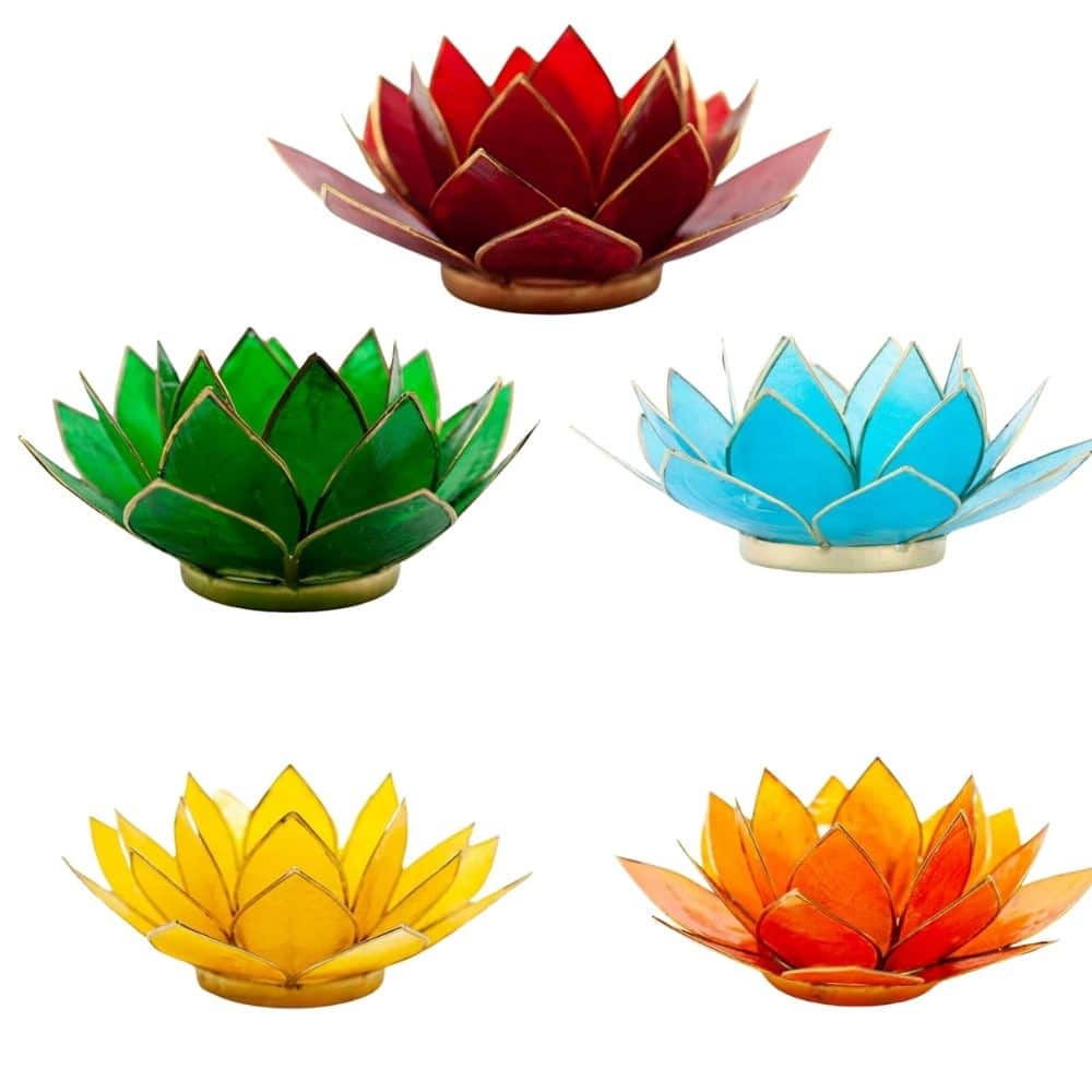 Bougies Lotus aux Couleurs Joyeuses (Luxe) - Ensemble