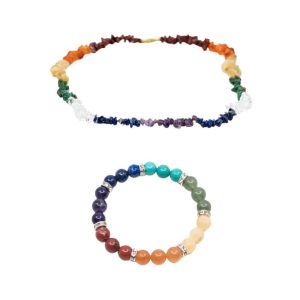 Ensemble Bracelet et Collier Chakra - Lot