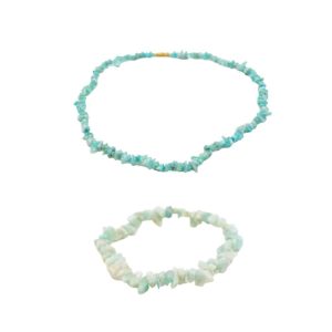 Ensemble de bracelet et collier en amazonite - Lot