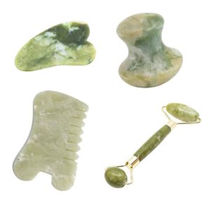 Ensemble de massage de jade vert Deluxe - Pack