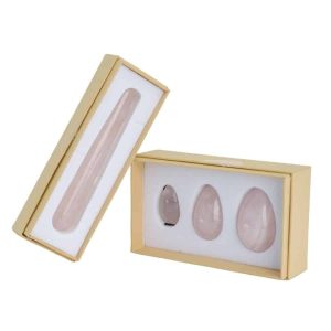 Ensemble de Massage Yoni en Quartz Rose