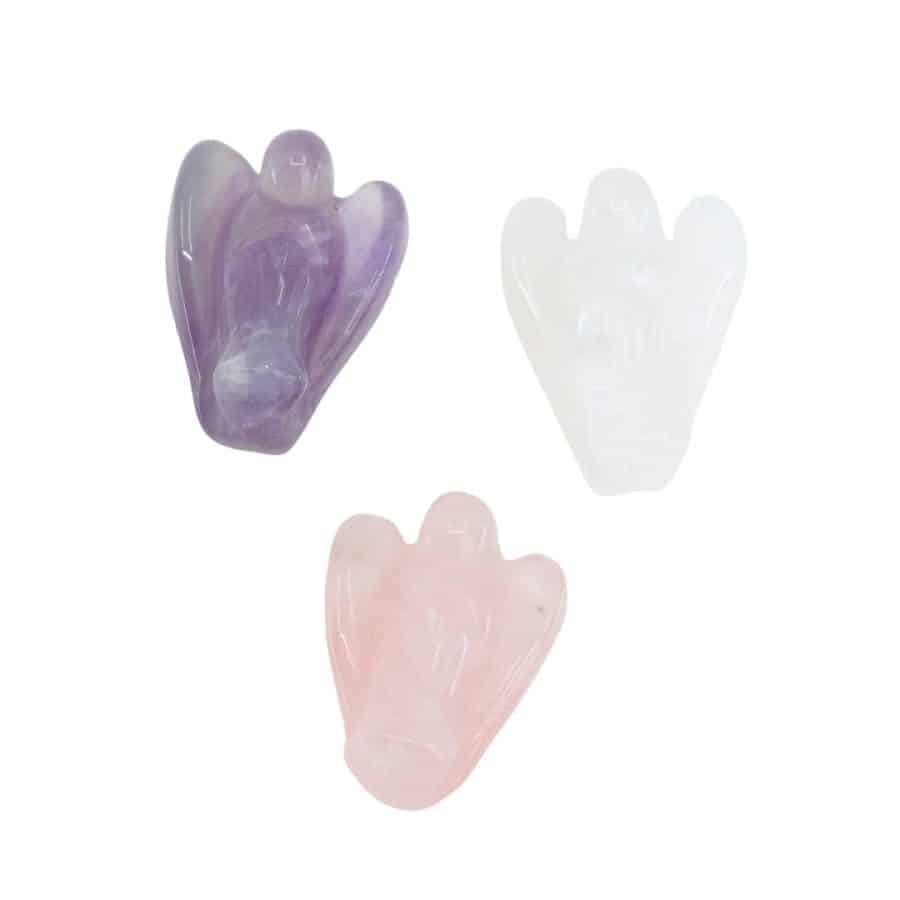 Ensemble de 3 pierres précieuses Anges Triangle d'Or (20 mm)
