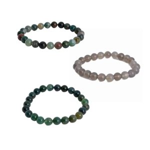 Ensemble de Bracelets en Pierres Précieuses pour l'Ancrage et la Purification – Lot