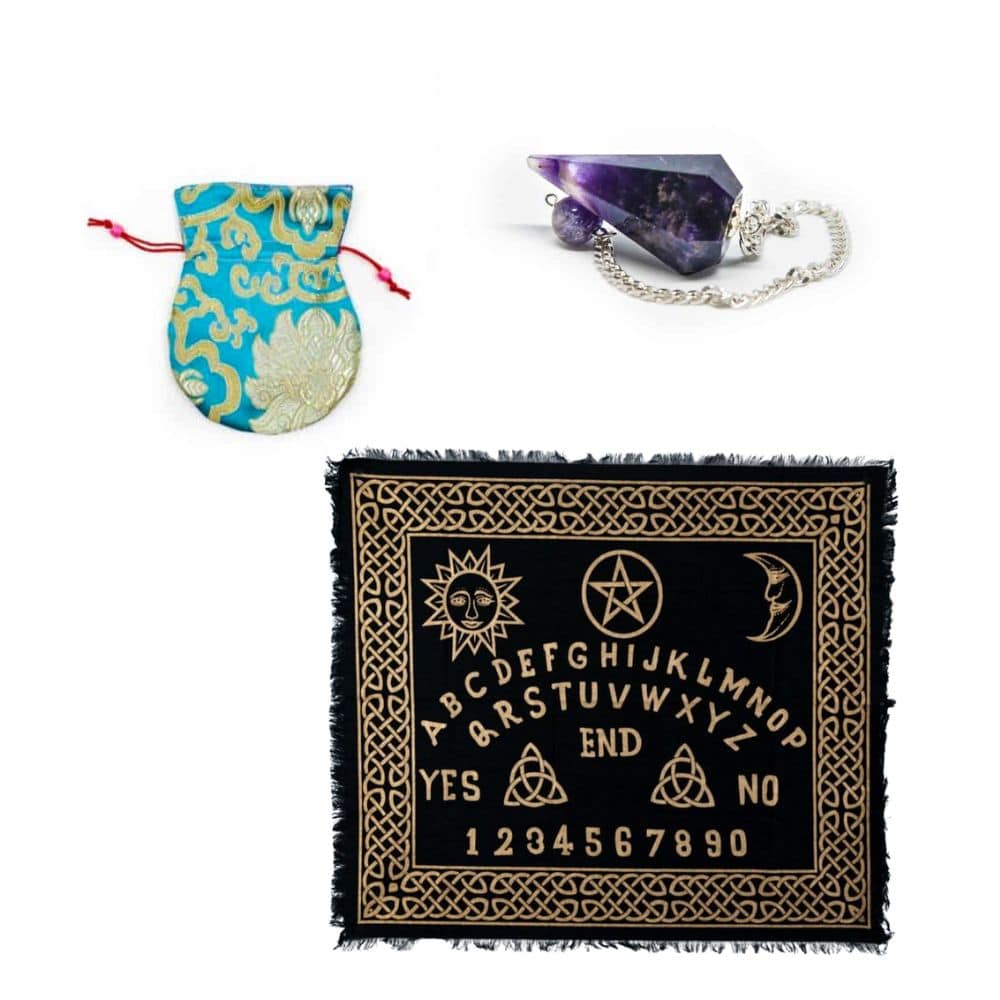 Pendentif Facette Améthyste avec Tapis de Luxe – Ensemble