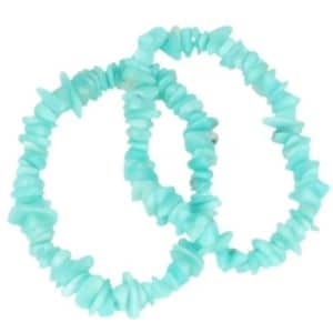 Bracelet en éclats d'amazonite de qualité AA pour harmonie et équilibre