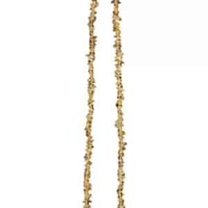 Collier en citrine fendu étroit avec éclats de pierres 45 cm de long