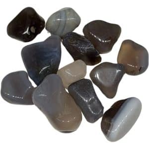 Agates grises roulées 100 grammes du Brésil