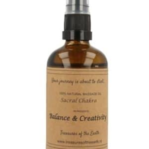 Huile de Massage Chakra Sacré Équilibre Créativité 100 ml