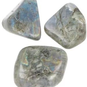 Labradorite pierres roulées qualité AB trois pièces lieu de trouvaille Madagascar