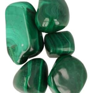 Malachite Pierres Roulées Congo 100 grammes 4-6 Pièces