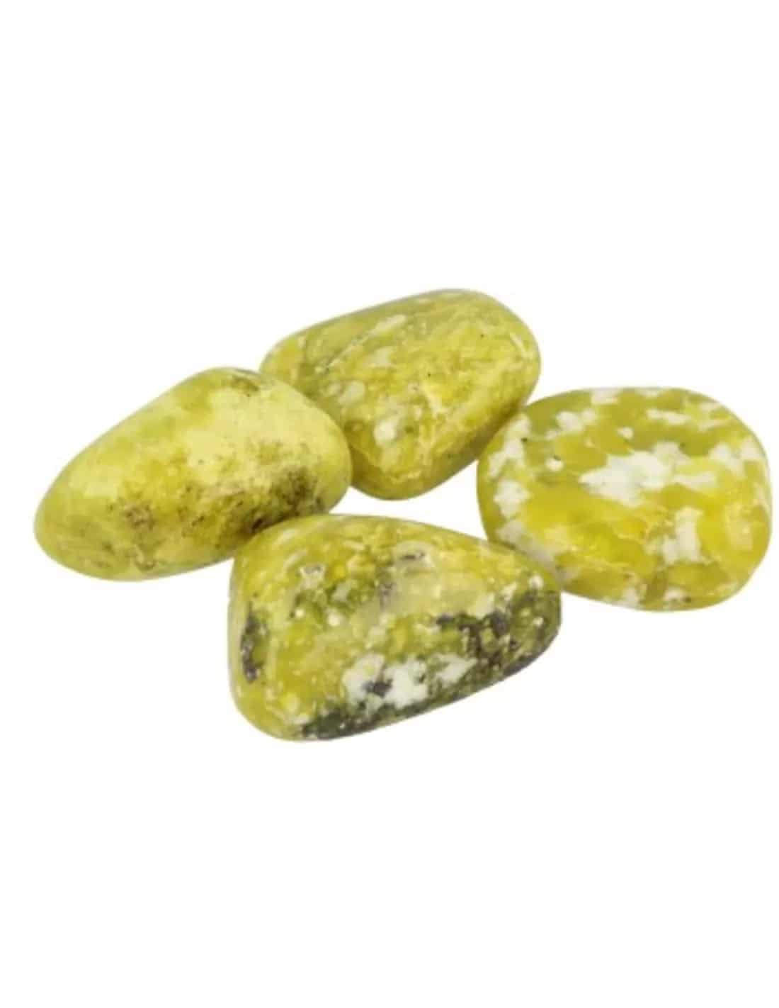 Jade de Norvège pierres roulées Lizardite 50 grammes 4 pièces de Norvège