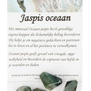 Perles d'océan en jaspe forme géométrique quatre pièces polies