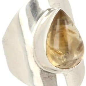 Bague Citrine 925 Argent Sterling Taille 155 Fabriquée à la main en Inde