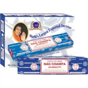 Nag Champa Encens 40 Grammes Boîte 12 Petits Paquets