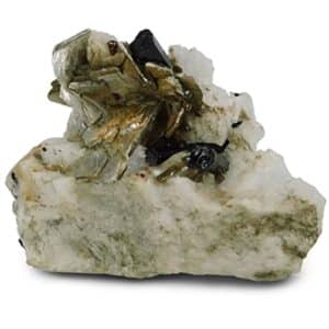 Tourmaline Mica Topaze sur Calcite d'Afghanistan