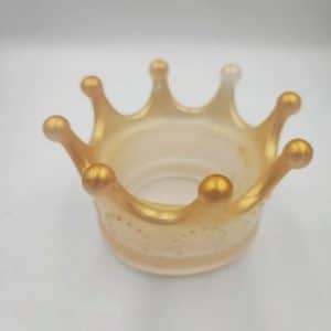 Support de couronne en sélénite orgonite pour boule de pierre précieuse ou œuf 6-8 cm