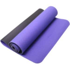 Tapis de yoga violet-noir, idéal pour le hatha-yoga, en studio et à la maison